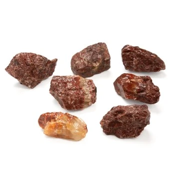 Red calcite rough stones